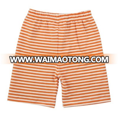 Wholesale children simple design clothing kids stripe infrant&toddler orange shorts boys handsome lithe bottoms